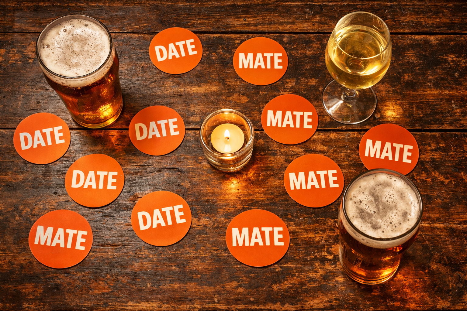 Date and Mate stickers